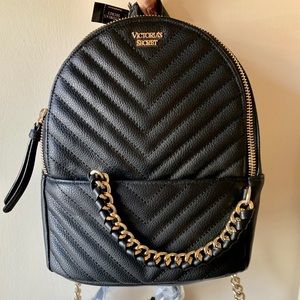 Black Victoria’s Secret mini backpack NWT